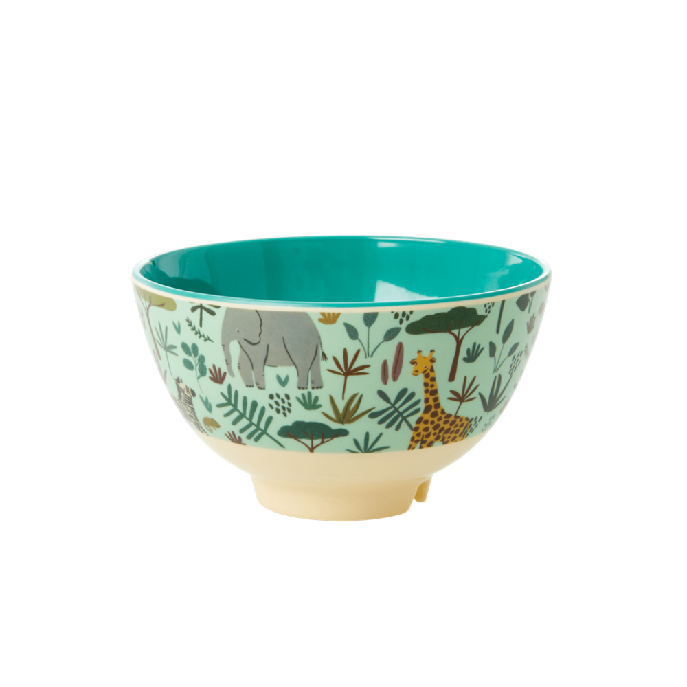 Green Jungle Print Small Melamine Bowl By Rice DK Vibrant Home